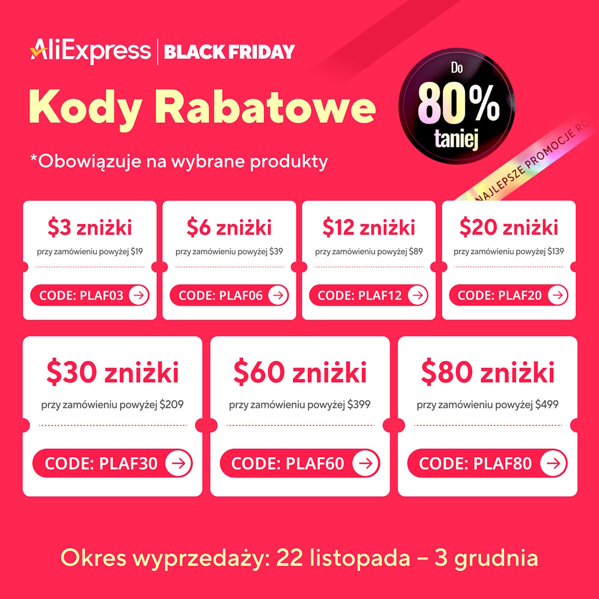 AliExpress Black Friday promotional codes