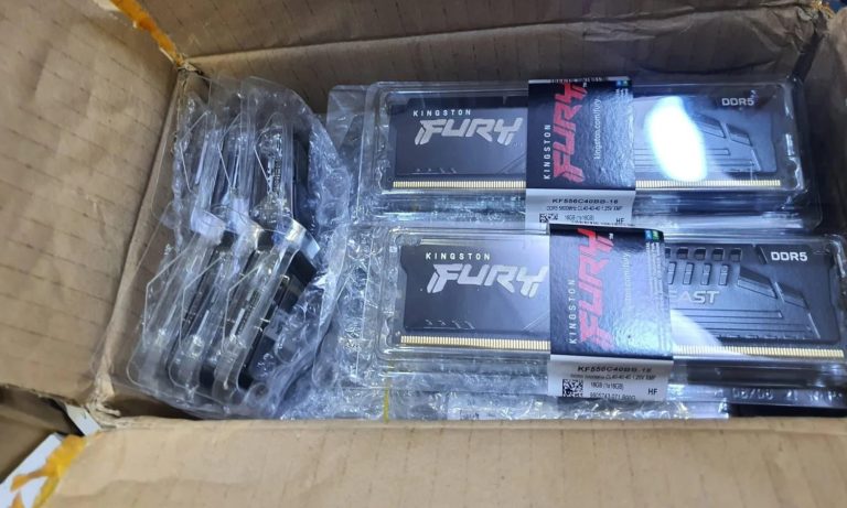 The risk paid off. He spent $100 and got 40 DDR5 16GB sticks