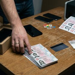 They ordered expensive smartphones in droves. They were caught with hundreds of fake IDs