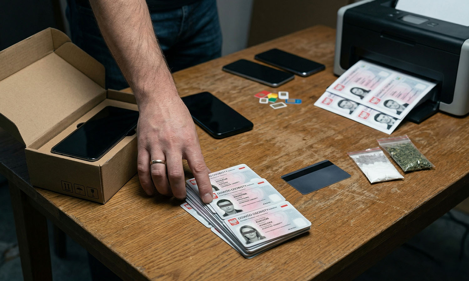 They ordered expensive smartphones in droves. They were caught with hundreds of fake IDs