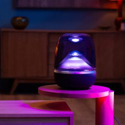 What is it, UFO? No, it’s the new Harman Kardon Aura Studio 5 Wi-Fi speaker
