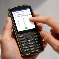 A new armored car with a classic keyboard. It has Android and WhatsApp