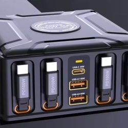 This charger has 550 W of power and four built-in cables, and it costs pennies